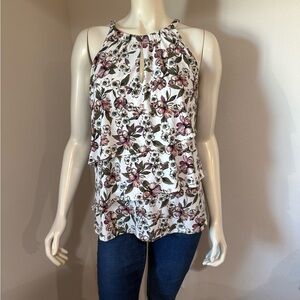 White House Black Market Floral Halter Top